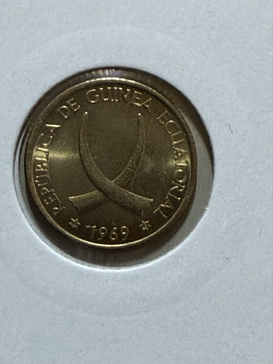 Tutti le monete: Guinée Équatoriale - 1 peseta - 1969  – Usato da Payerne venduto da Mike1682 1