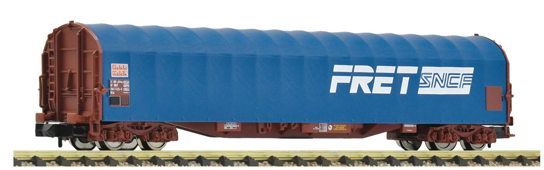 Fleischmann Modellini di ferrovie: Fleischmann 6660144 SNCF Schiebeplanenwagen FRET – Nuovo e nell'imballaggio originale da Derendingen venduto da Benfis
