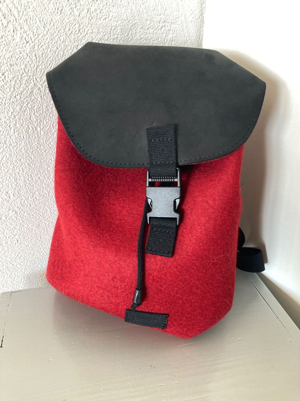 Rucksäcke: Rucksack rot Wollfilz – Neu (gemäss Beschreibung) aus Männedorf von Monika0116