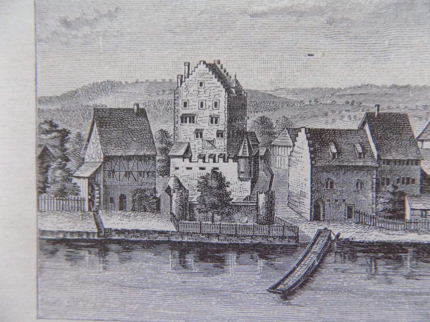 Incisioni: Schloss Greifensee Xylographie – Usato da Risch venduto da Antikfee 3