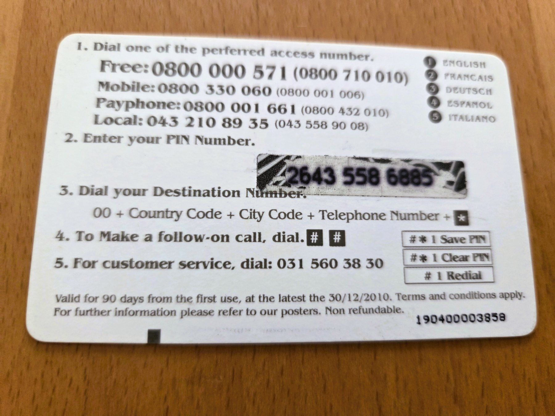 Schede telefoniche: PREPAID - SCHWEIZ – Usato da Brüttisellen venduto da Nighttrain 1