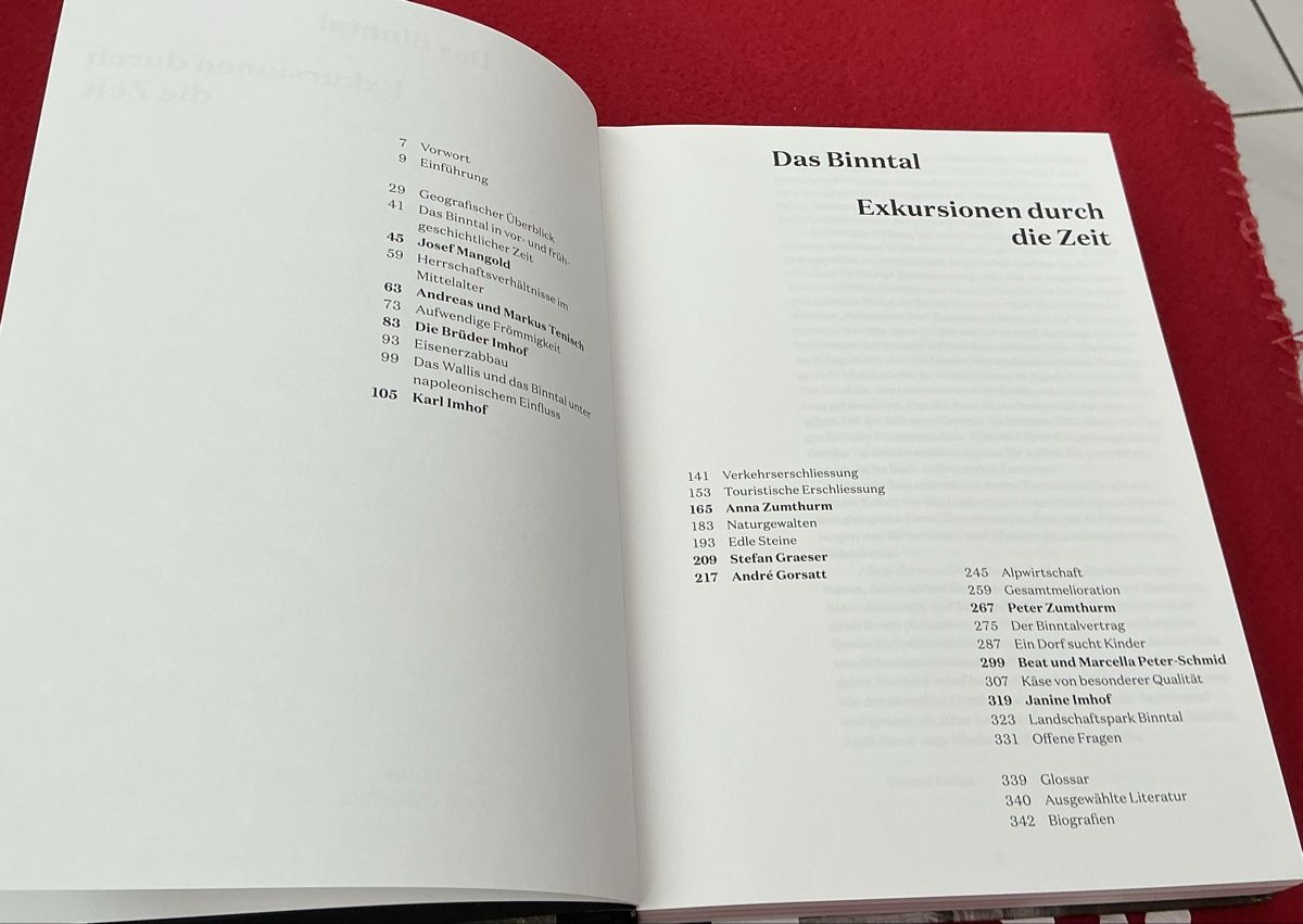 Libri: Das Binntal Exkursionen durch die Zeit - Gerold Koller – Usato da Crans-Montana venduto da plainemorte 2