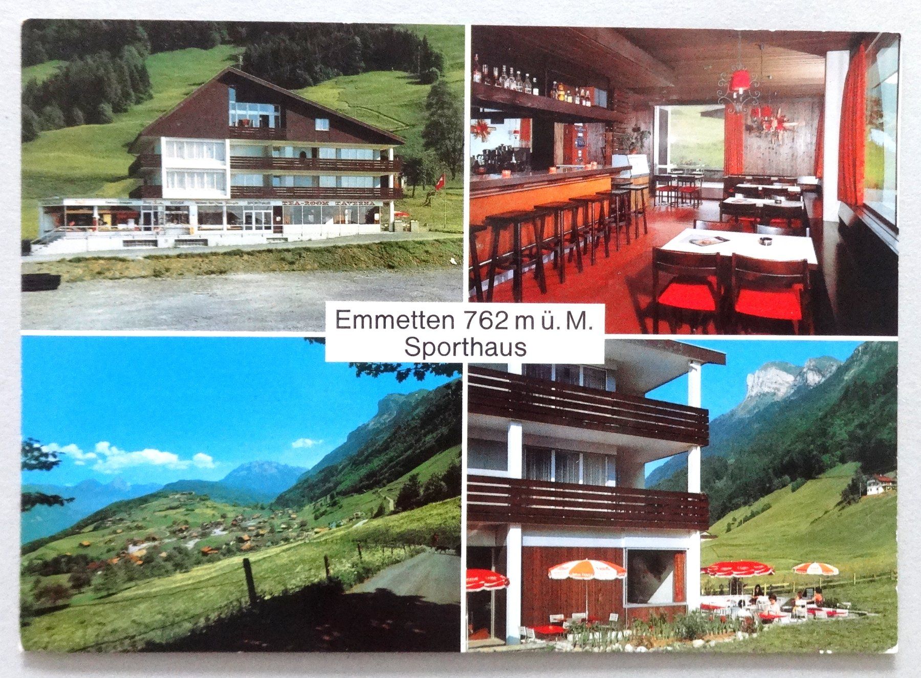Ansichtskarten: Emmetten, 762 m ü.M., Sporthaus – Gebraucht aus Fétigny von Billy2miny