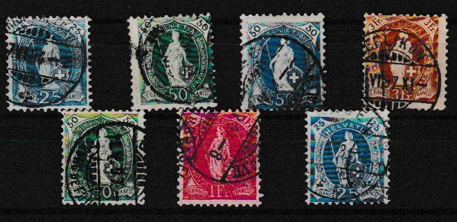 Tutti i francobolli: Lot stehende Helvetia – Usato da Schaffhausen venduto da raphi31