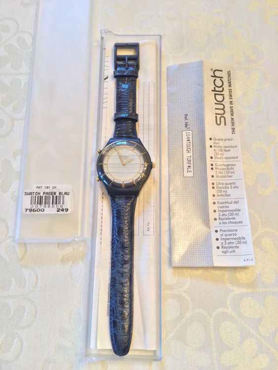 Uhr SWATCH PAGER 90er Jahre Sammleruhr blau original Kaufen auf Ricardo