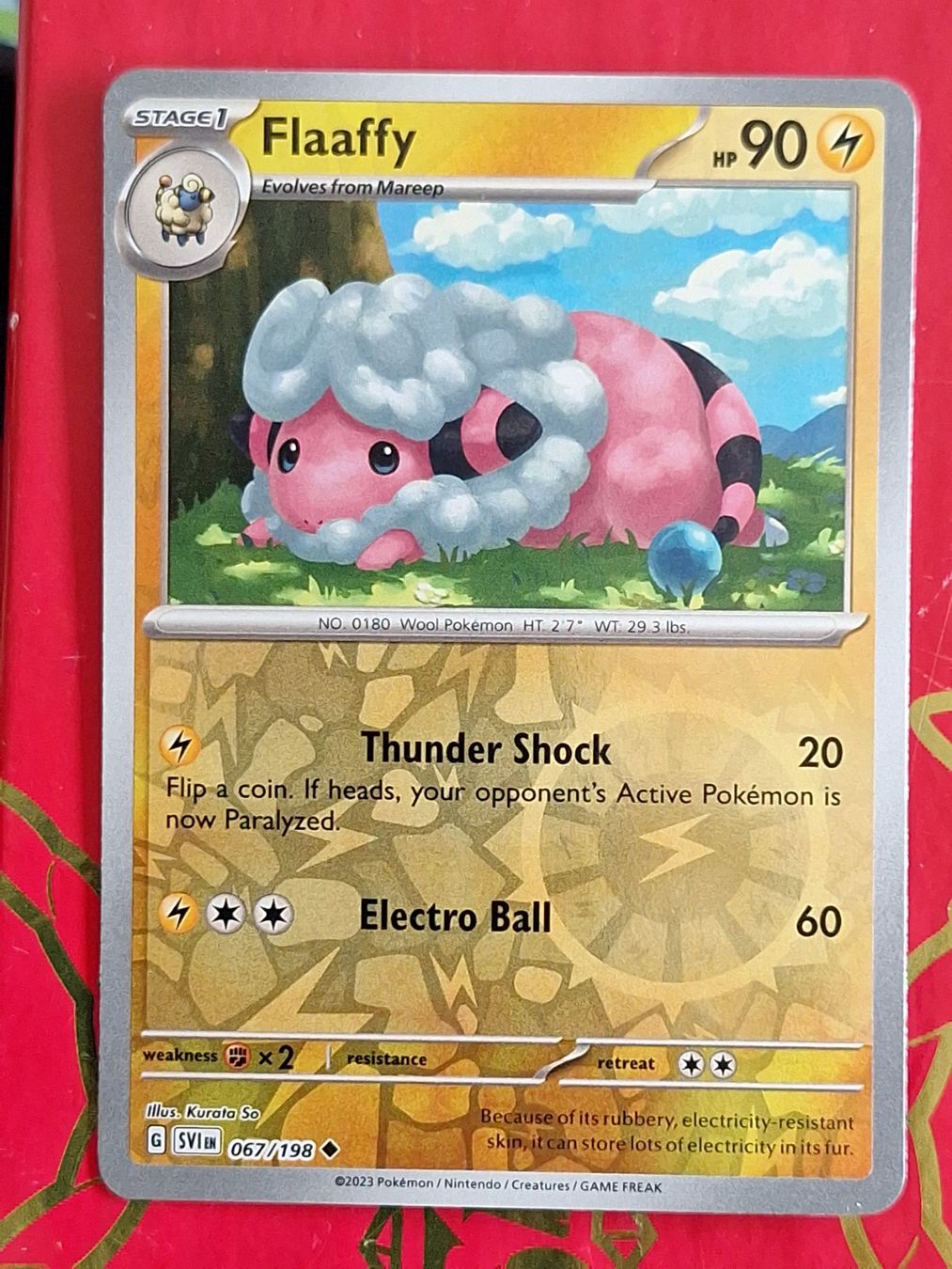 Pokémon Carte collezionabili: Flaaffy - Pokemon Reverse Holo Scarlet Violet Base – Usato da Altstätten SG venduto da GGsGameshop