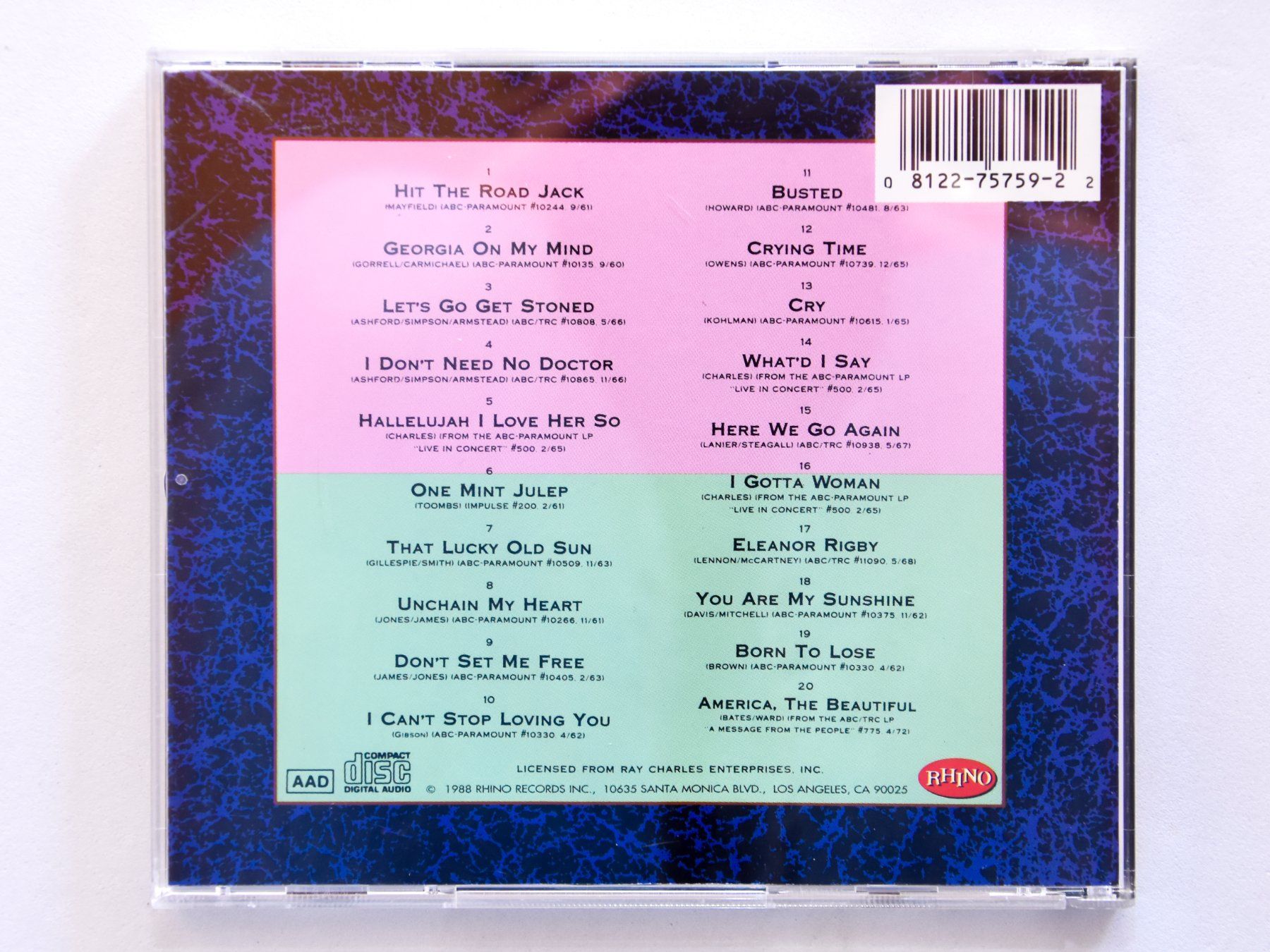CD: Ray Charles ‎- Anthology – Usato da Belmont-sur-Yverdon venduto da ag97 2