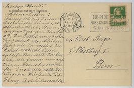 Maschinenstempel 4.1.29z fr, Lausanne 12.VII.1925