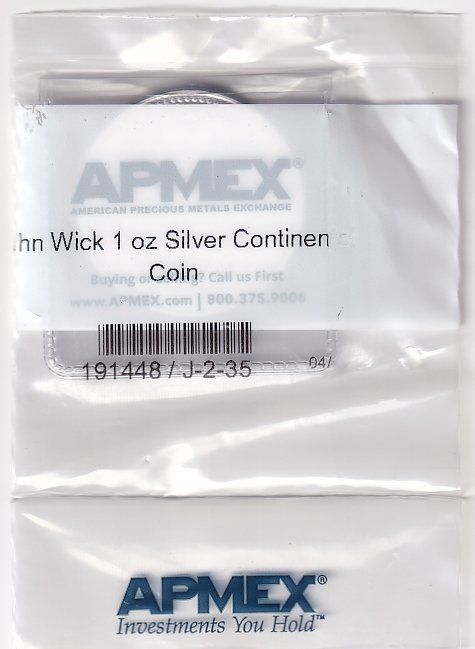 Tutti le monete: John Wick 1 oz Silver Continental Coin BU – Nuovo e nell'imballaggio originale da Birr venduto da Chrysaor 2