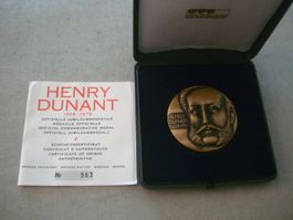 Gedenk - Medaille - Henry Dunant - 1828 - 1910 - Bronze