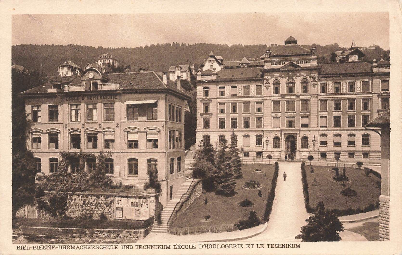 Cartoline postali: Biel BE Uhrmacherschule und Technikum – Usato da Biasca venduto da Blenio71