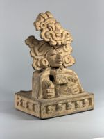 Maya Zapoteken Tonskulptur – Inka Deko Figur