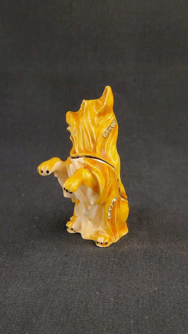 Statuette: Emailliertes Döschen HUND – Usato da Basel venduto da spinne02 3