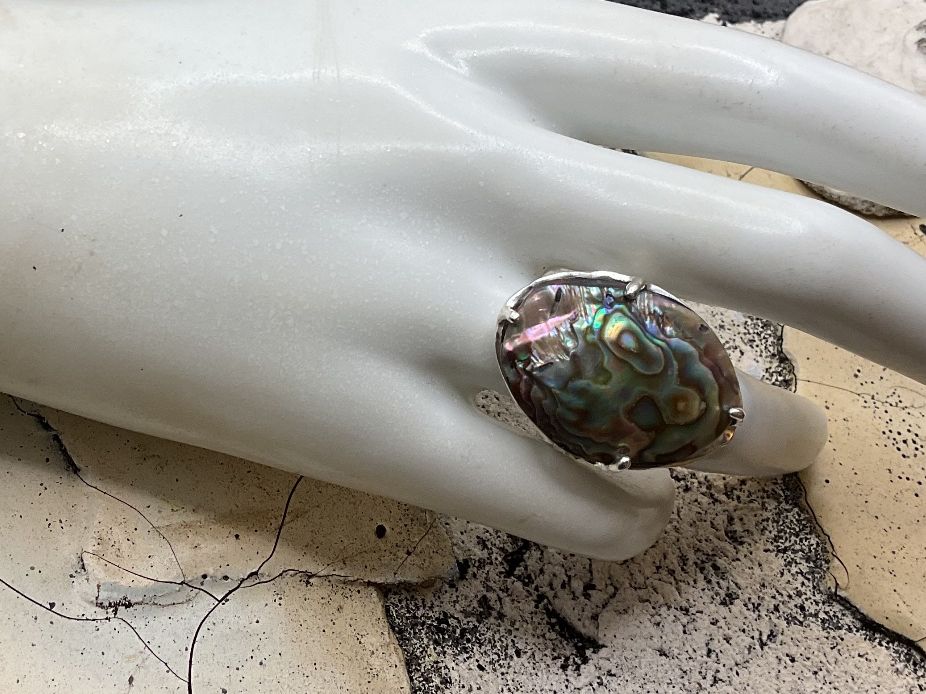 Anelli: Statement Silberring mit Abalonemuschel, Gr. 55.5 – Nuovo (secondo la descrizione) da luzern venduto da Alpendorf1