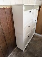 1 x IKEA BRUSALI Schuhschrank 3 Fächer, weiss, 61x30x130 cm