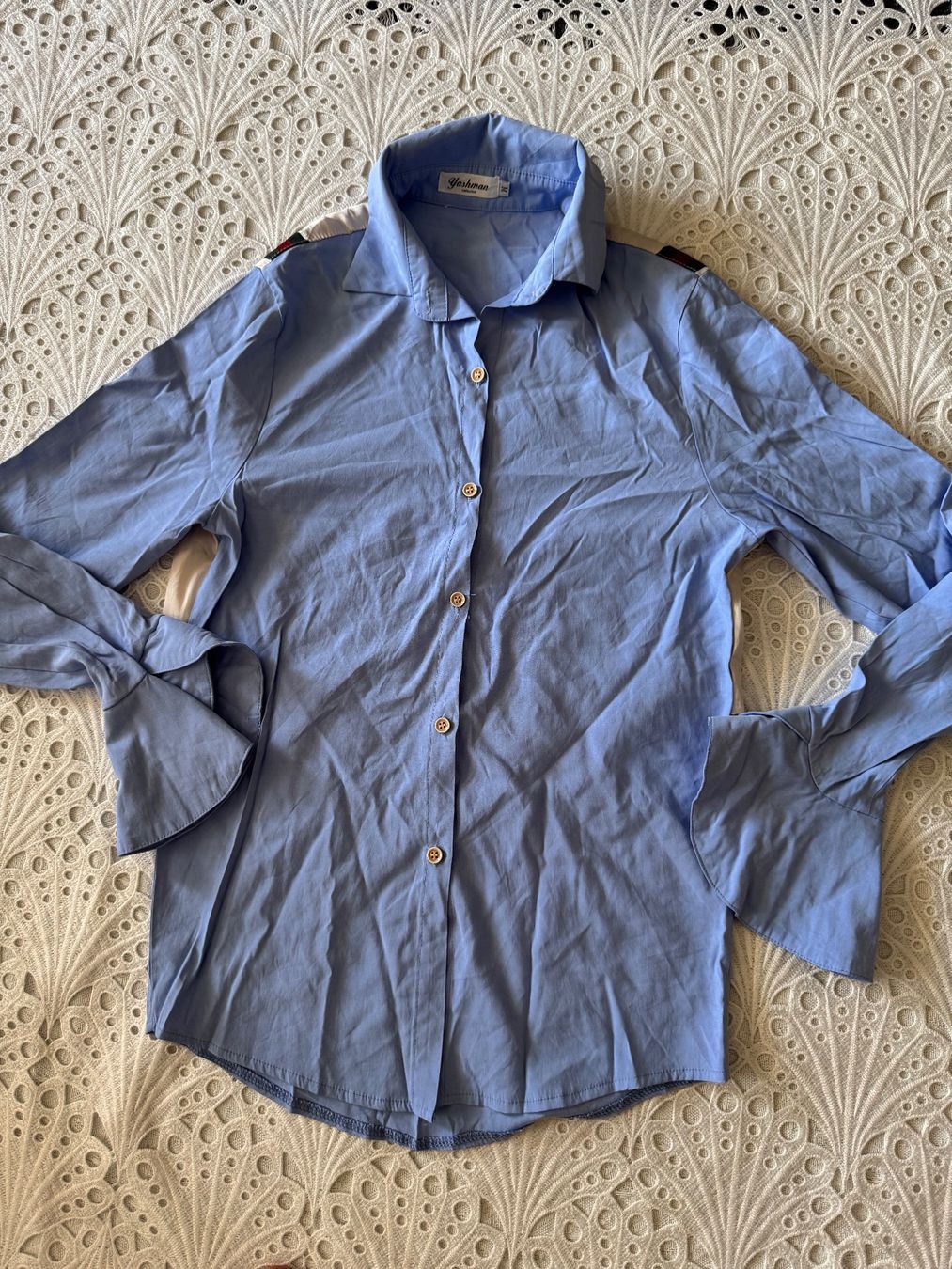 Camicette: Damen Bluse mit Blumenmuster-Einsatz Gr S neuwertig – Usato da Frenkendorf venduto da Style365 5
