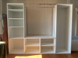 Kleiderschrank System weiss mit Kleiderstange gebraucht