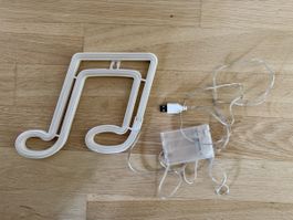 Lampe LED Note de musique en plastique neuf