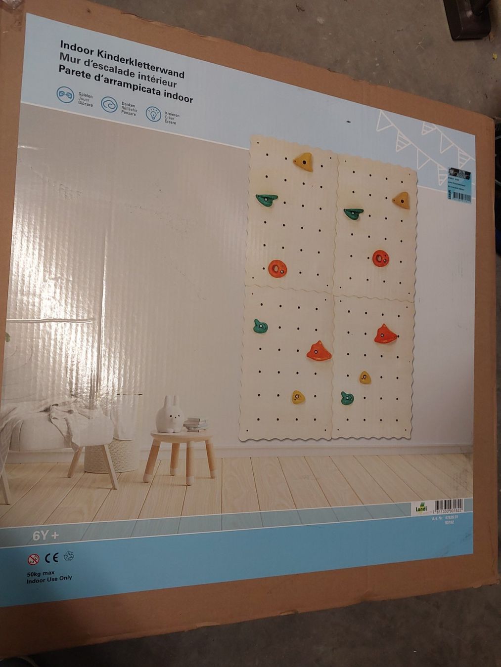 Pareti & prese d'arrampicata: Indoor Kinderkletterwand – Usato da Gelterkinden venduto da Chieshaneko 1