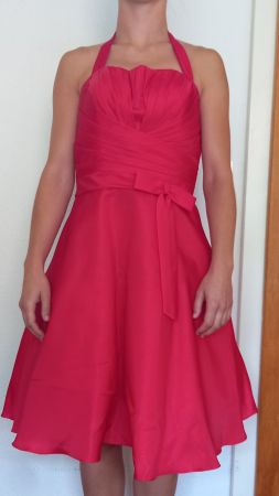 Cocktailkleid rot massgeschneidert, Grösse 34-36