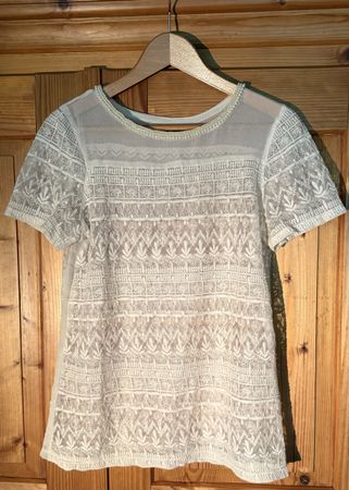 Helles Sommer Shirt mit Spitze, M, neuwertig!