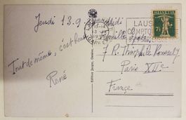 Z101) 1928 Karte Lausen Sonderstempel