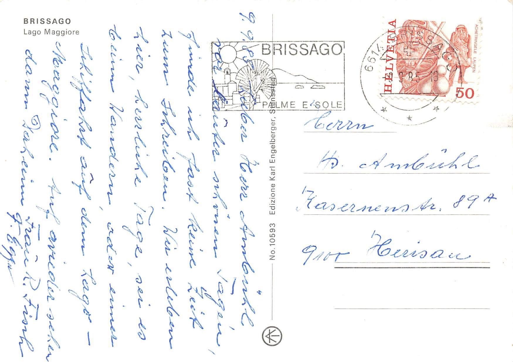 Cartoline postali: Brissago – Usato da Biasca venduto da Blenio71 1