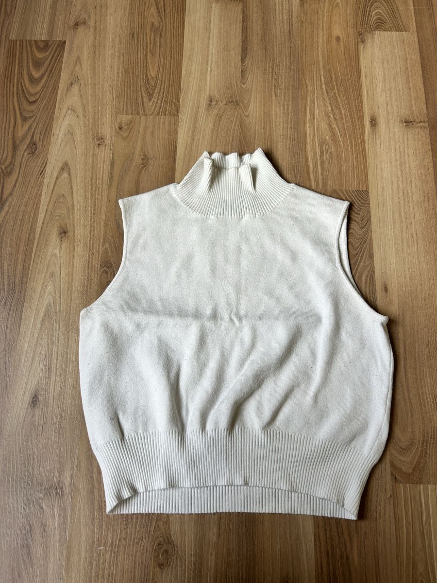 Top: Rollkragentop in creme-weiss – Usato da Winterthur venduto da cotton97