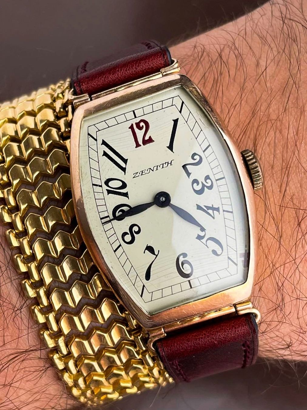 Zenith Uhren: Zenith Tonneau 14kt Rose Gold from 1920s – Gebraucht aus St. Gallen von Andrej99 9