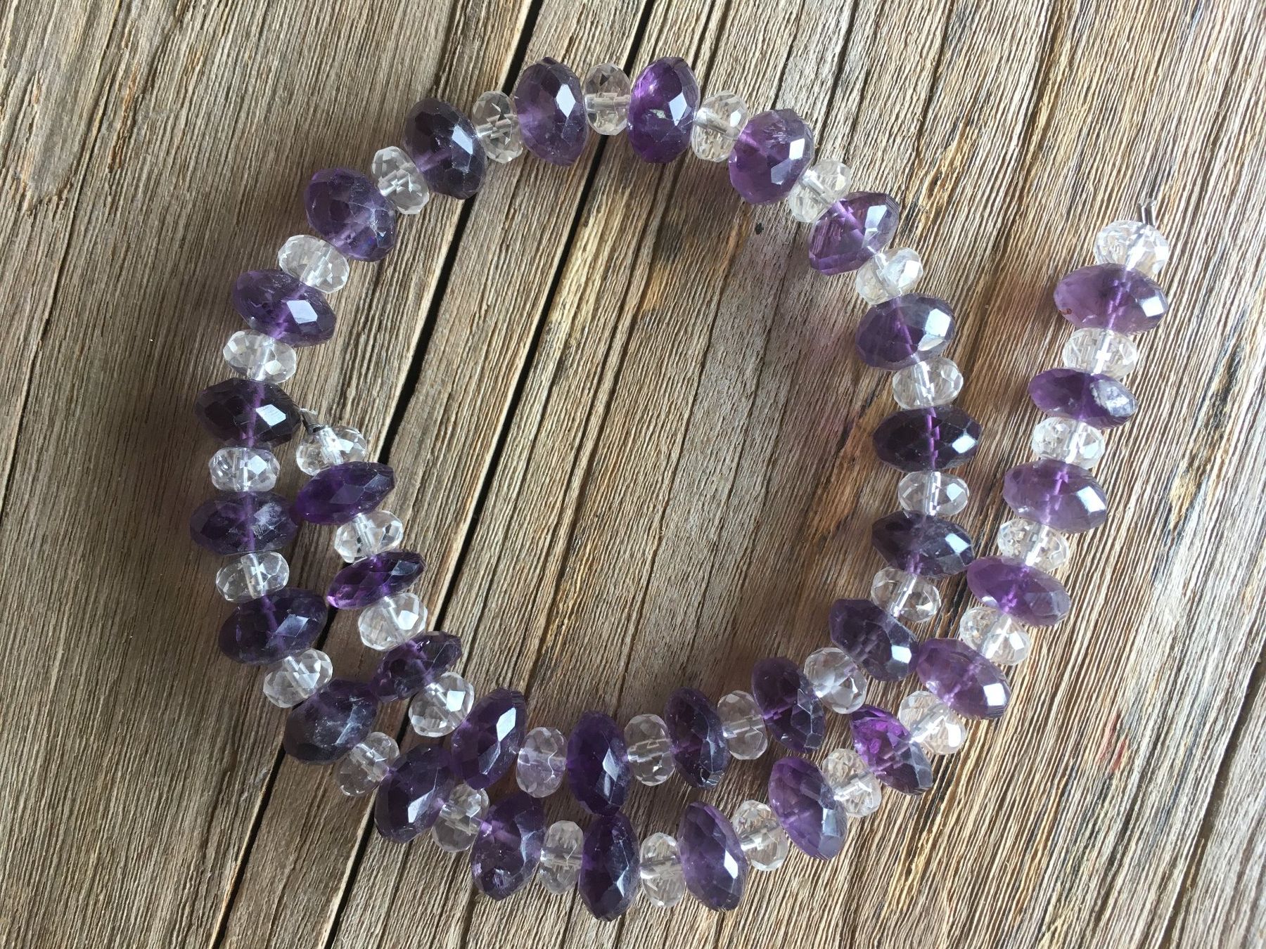 Catenine: TOP22°° AMETHYST/BERGKRISTALL  FACETTIERT  LÄNGE 41cm – Nuovo (secondo la descrizione) da Aesch ZH venduto da LiquidAktion 6