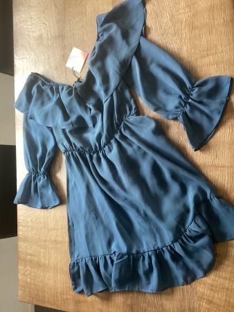 *MISSGUIDED* KLEID GR.38/M Neckholder / petrol/blau / NEU