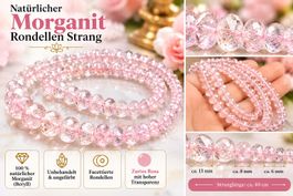 Echter Morganit Strang – 100% Natur Geschäftsauflösung 40 cm