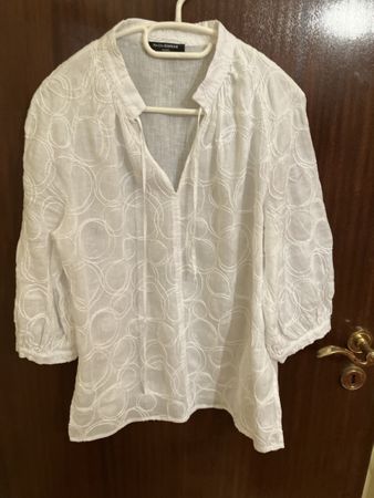 Sommerliche Piazza Sempione Bluse, weiss, Grösse S, bestickt