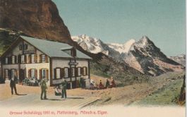 BE 213 Grosse Scheidegg, 1961 m, Mönch und Eiger, ≈ 1910