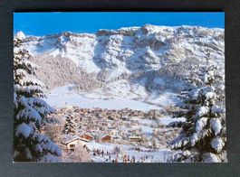 AK Flims Dorf mit der Skiwiese Flimserstein