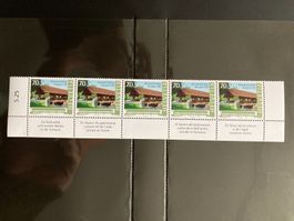 Schweiz 2003 Pro Patria 5er-Streifen 70 Wynigenbrücke TABs