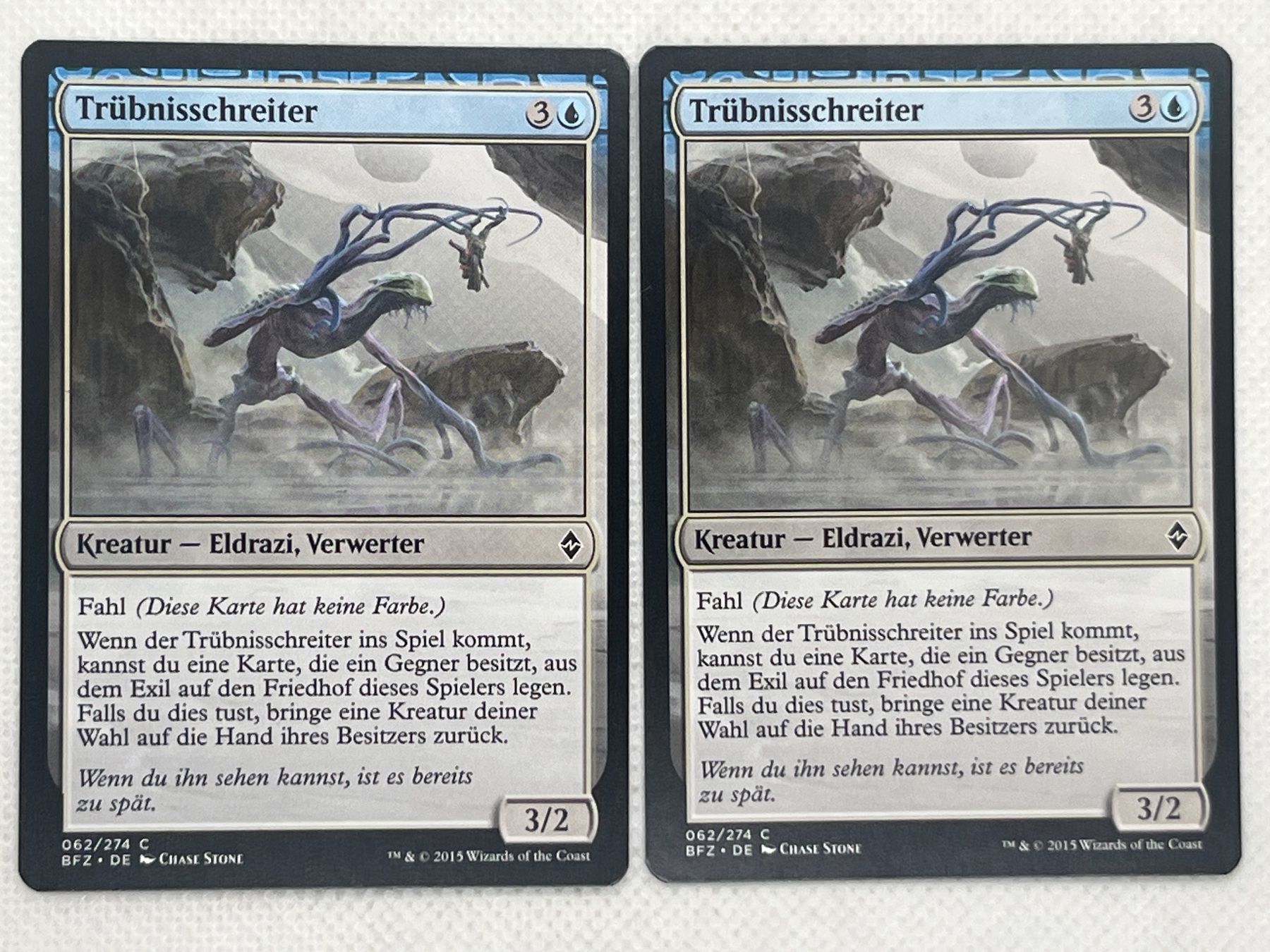 Magic The Gathering Sammelbilder & Trading cards: MTG Trübnisschreiter BFZ 062 Deutsch Common 2x – Gebraucht aus Hinterkappelen von Kim1992
