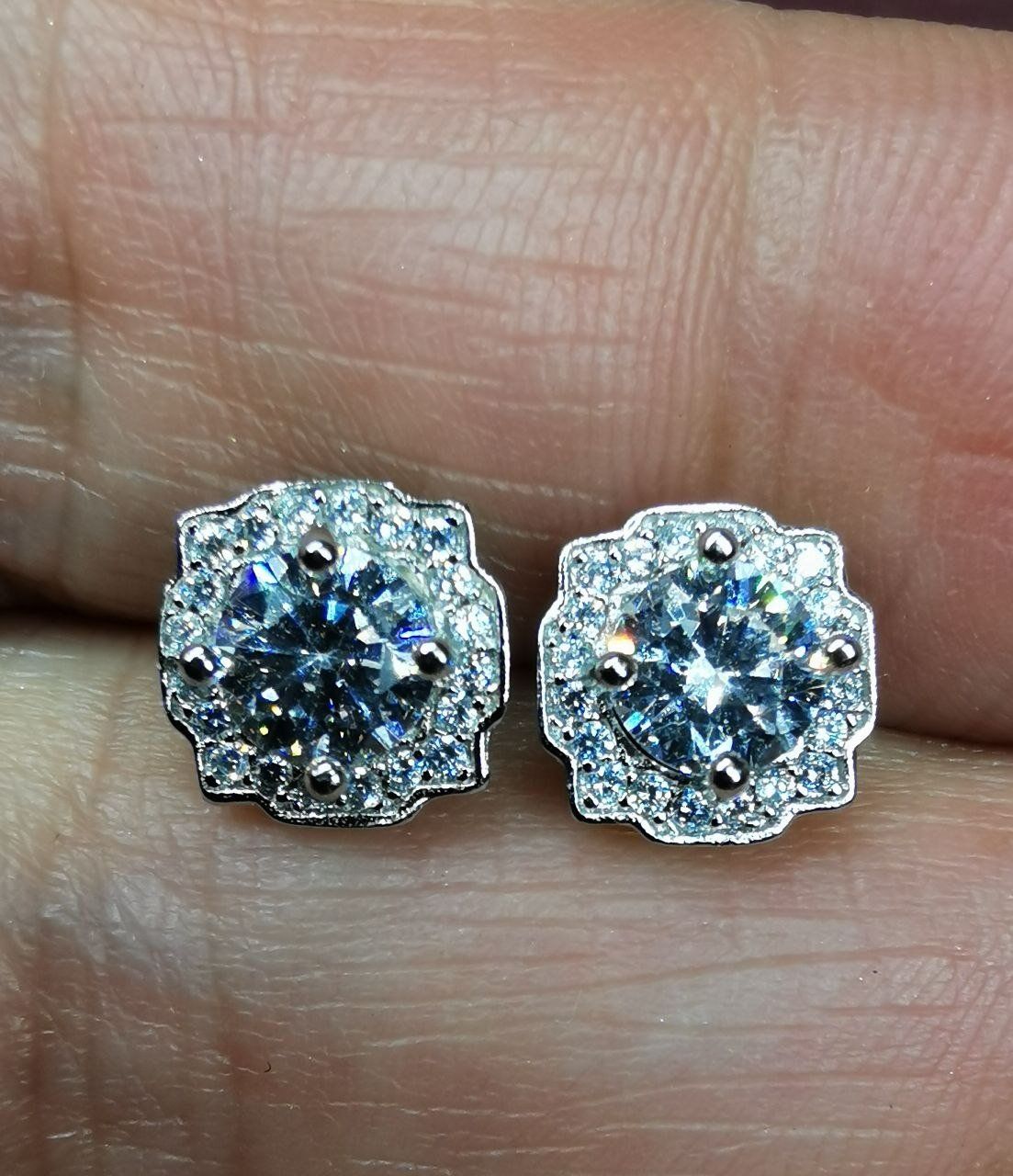 Orecchini pendenti & Orecchini a lobo: Boucles d'oreille argent avec zircons – Nuovo e nell'imballaggio originale da Reconvilier venduto da Tsma67