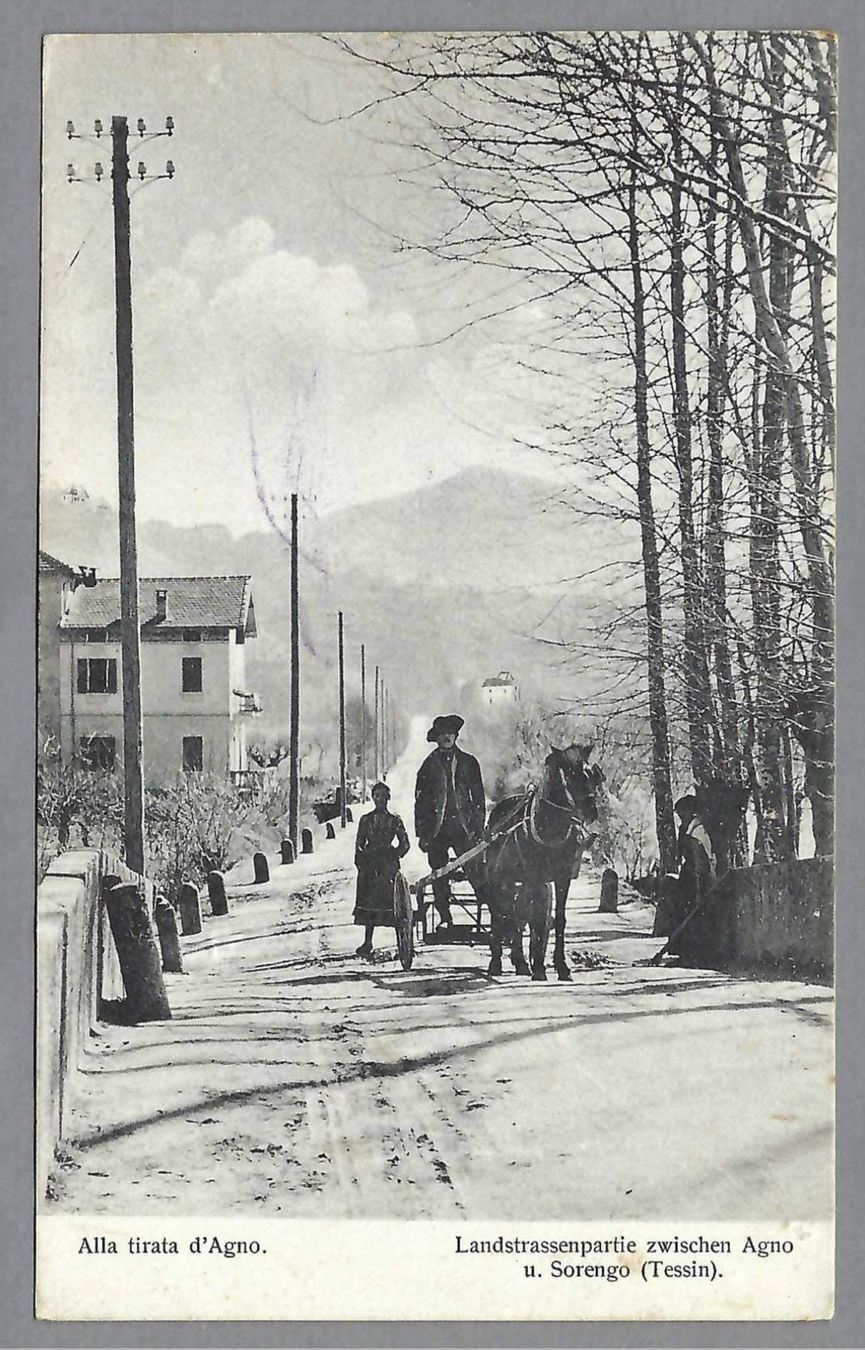 Ansichtskarten: AGNO, ANIMATA, CARRO, CAVALLO e PERSONESCHMIDHAUSER – Gebraucht aus Pura von ulisse1957