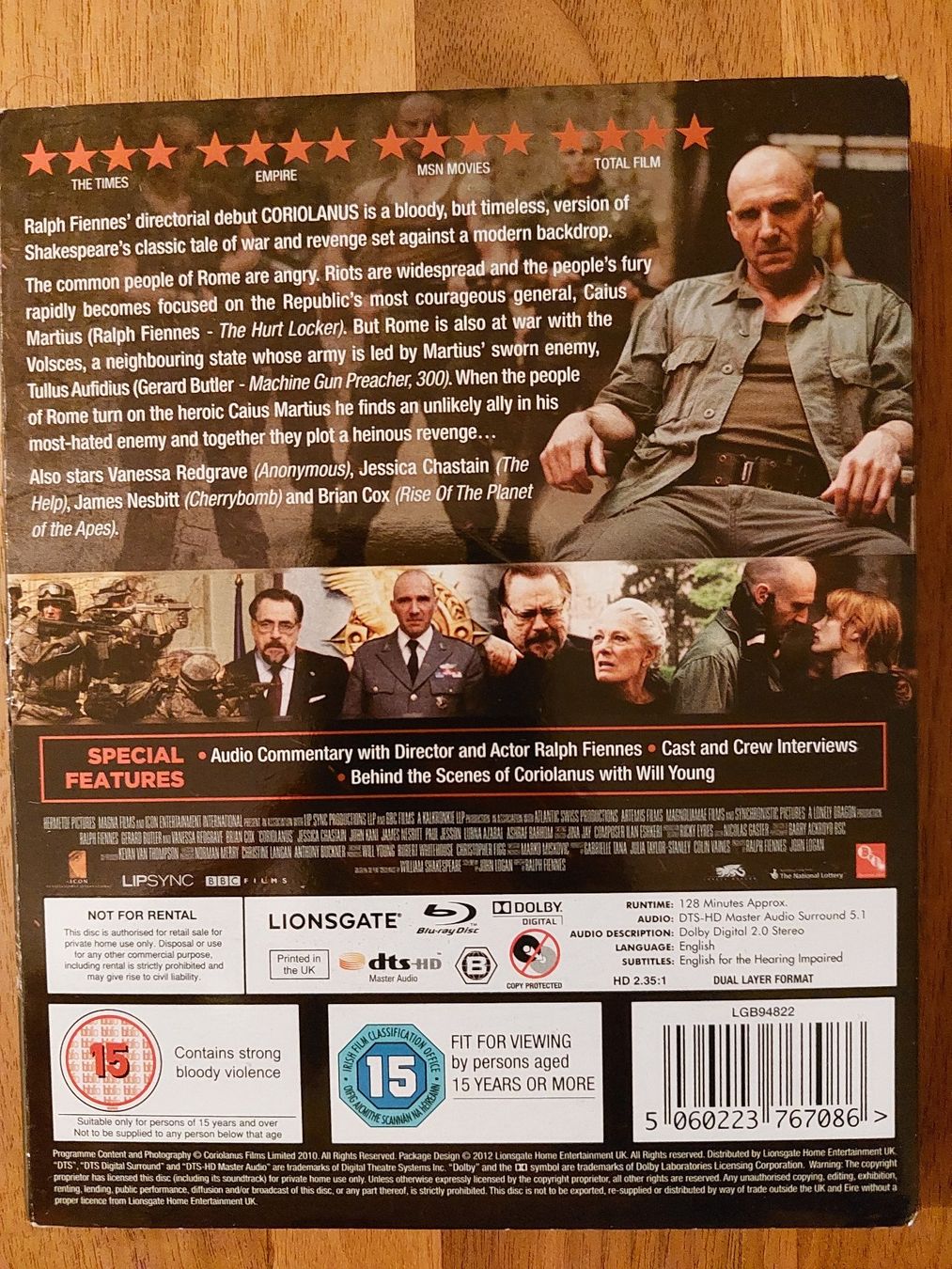 Alle DVDs: Blu Ray - Coriolanus – Gebraucht aus Rheinfelden von Onyx74 1