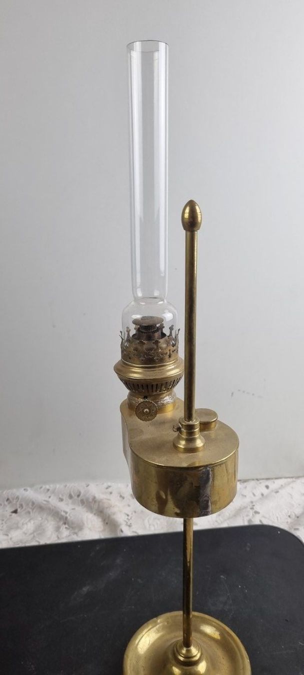 Lampade: Petroleumlampe Laterne Messing höhenverstellbar – Usato da Flums venduto da Flumsantik 2