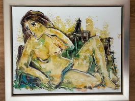 Original Burnett Gemälde "Akt" - Top Zustand!