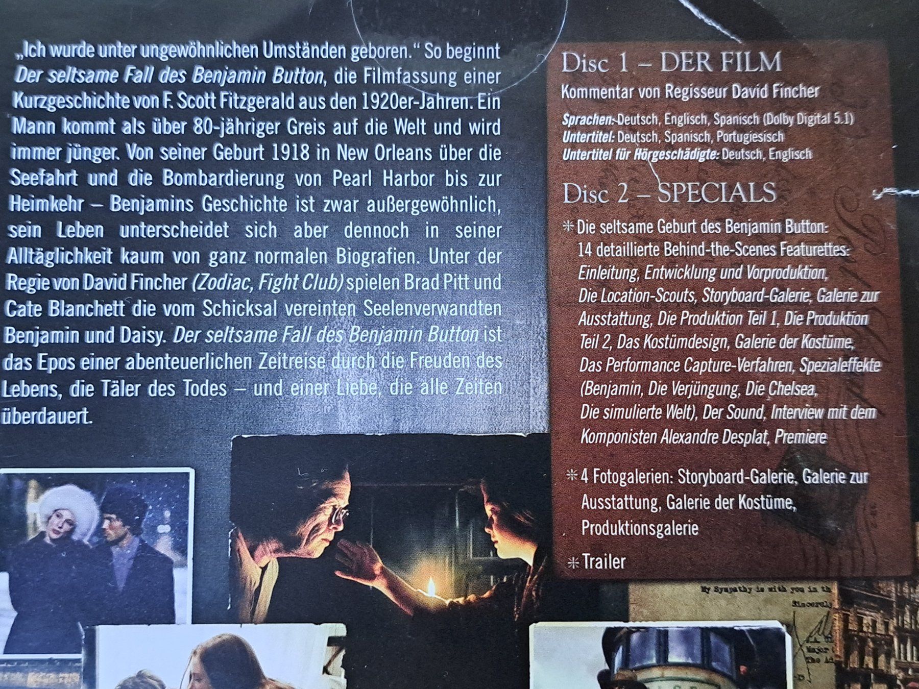 Alle DVDs: Der Seltsame Fall des Benjamin Button, Boxset 2 DVDs+Booklet – Gebraucht aus Unterseen von Kanica 3