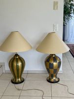 2x Hollywood Regency Tischlampen Vintage Paar 1970er