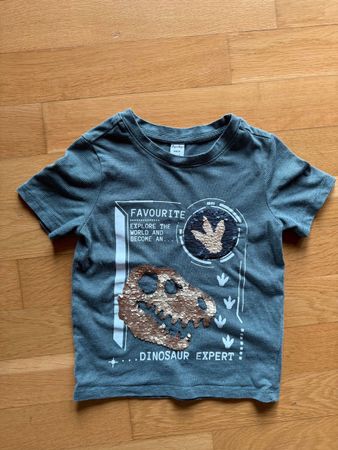 Dopodopo T-Shirt Gr. 104 Dinosaurier Pailletten Top