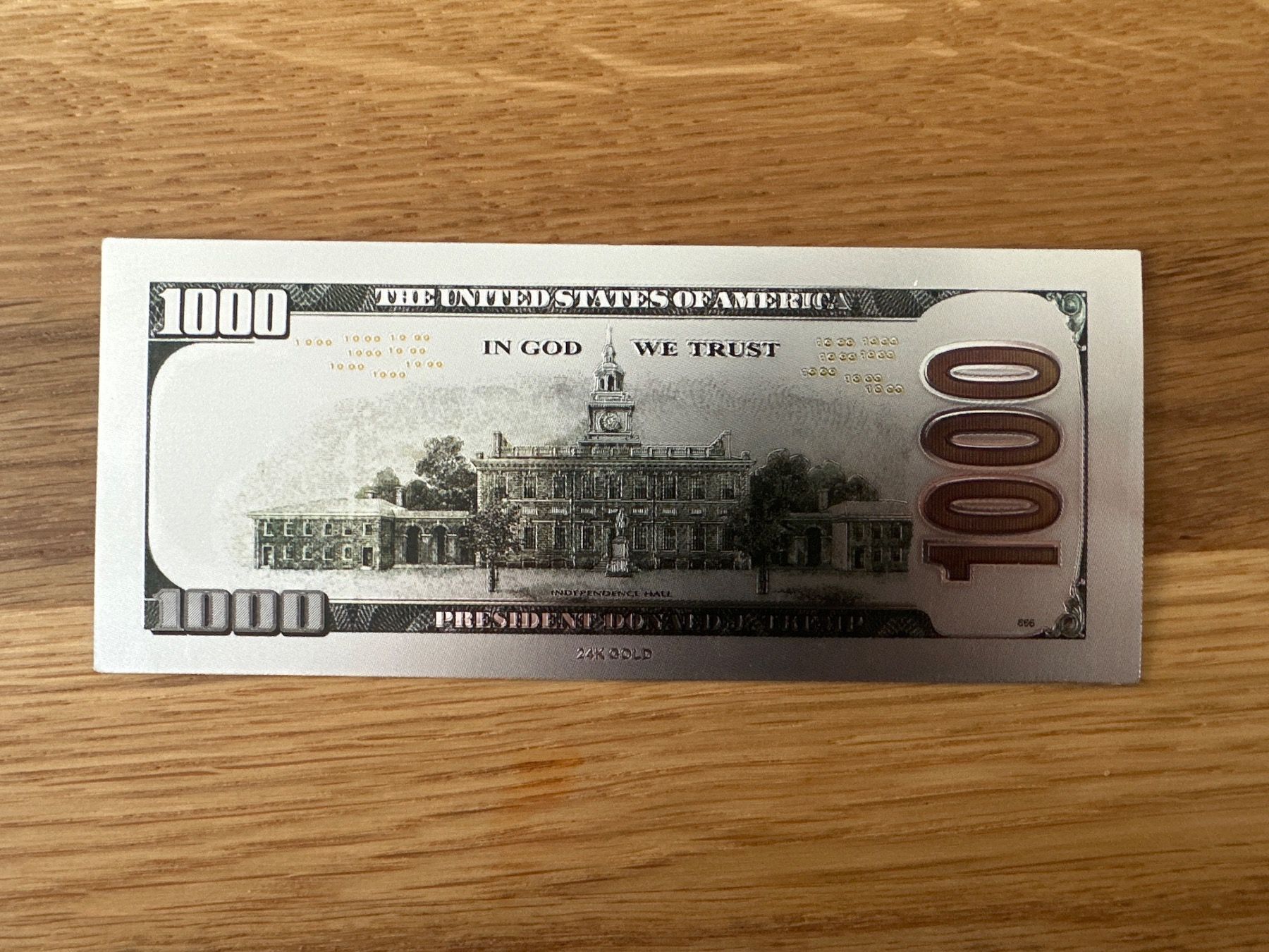 Billets de banque: Donald Trump Sammler-Banknote – Neuf avec emballage d'origine à Thun par tulu_1995 1