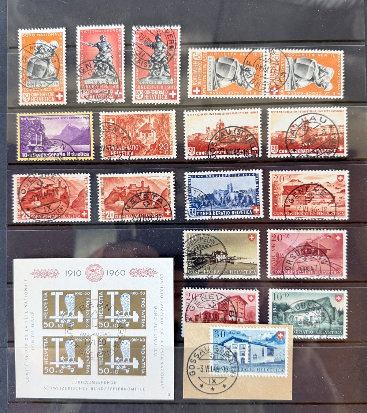 Alle Briefmarken: PP Slg. 44 Stück Hohe Werte – Gebraucht aus Steinhausen von yukon26