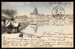 AK Ouchy, Promenade et grand bâtiment au bord du lac