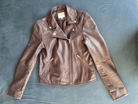 SELECTED Femme Leather Jacket Black Size 34 Used