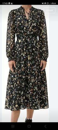 S.Oliver Dress, Black, Floral, Size M - Boho style!!